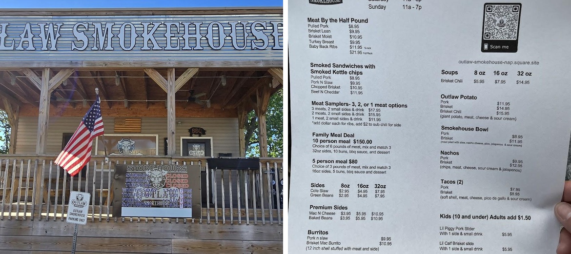 Outlaw Smokehouse Menu
